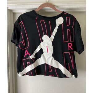 Nike Air Jordan Girls Cropped T-Shirt Size L 12-13 yrs